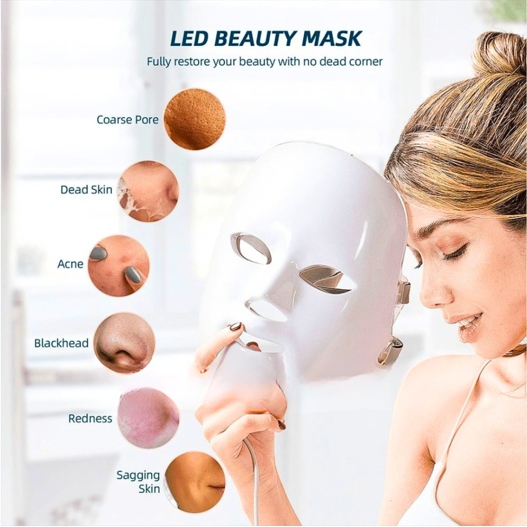 LED Maska za Lice – 7 Boja Terapija Svetlom
